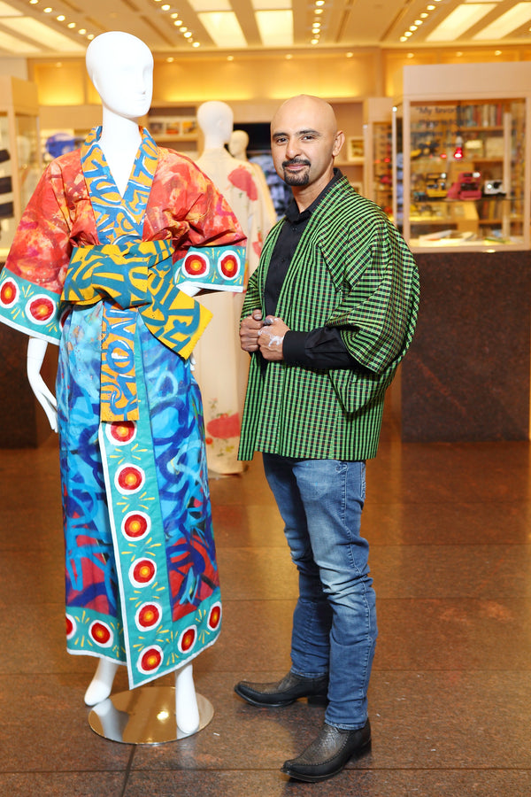 Kimono Zulu Artist Collaboration x GONZO247 Reimagined Vintage Kimono "International Spice"